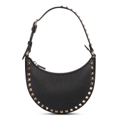 Rockstud mini leather hobo bag