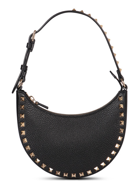 Rockstud mini leather hobo bag