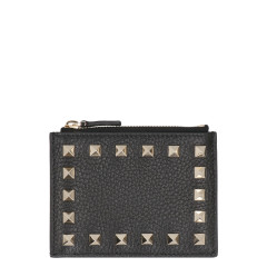 Portacarte Rockstud in leather