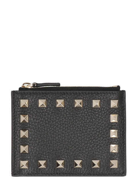 Portacarte Rockstud in leather