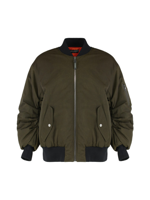 Oversized bomber in nylon