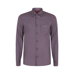 Shirt in wool gabardine with Clamp