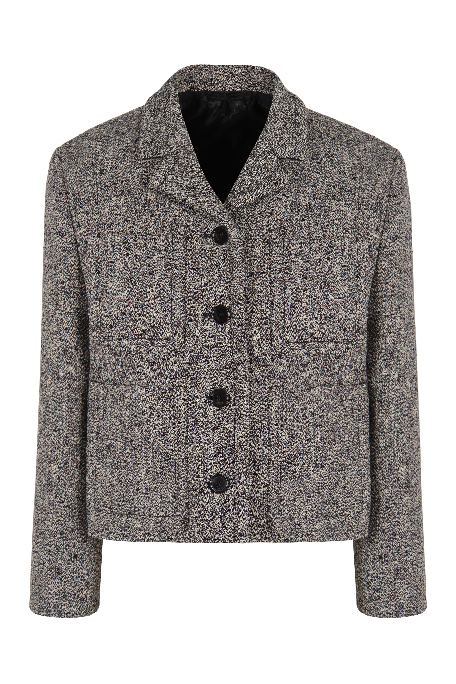 Double wool and cotton mouliné jacket