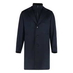 Regular fit coat in wool and cashmere
