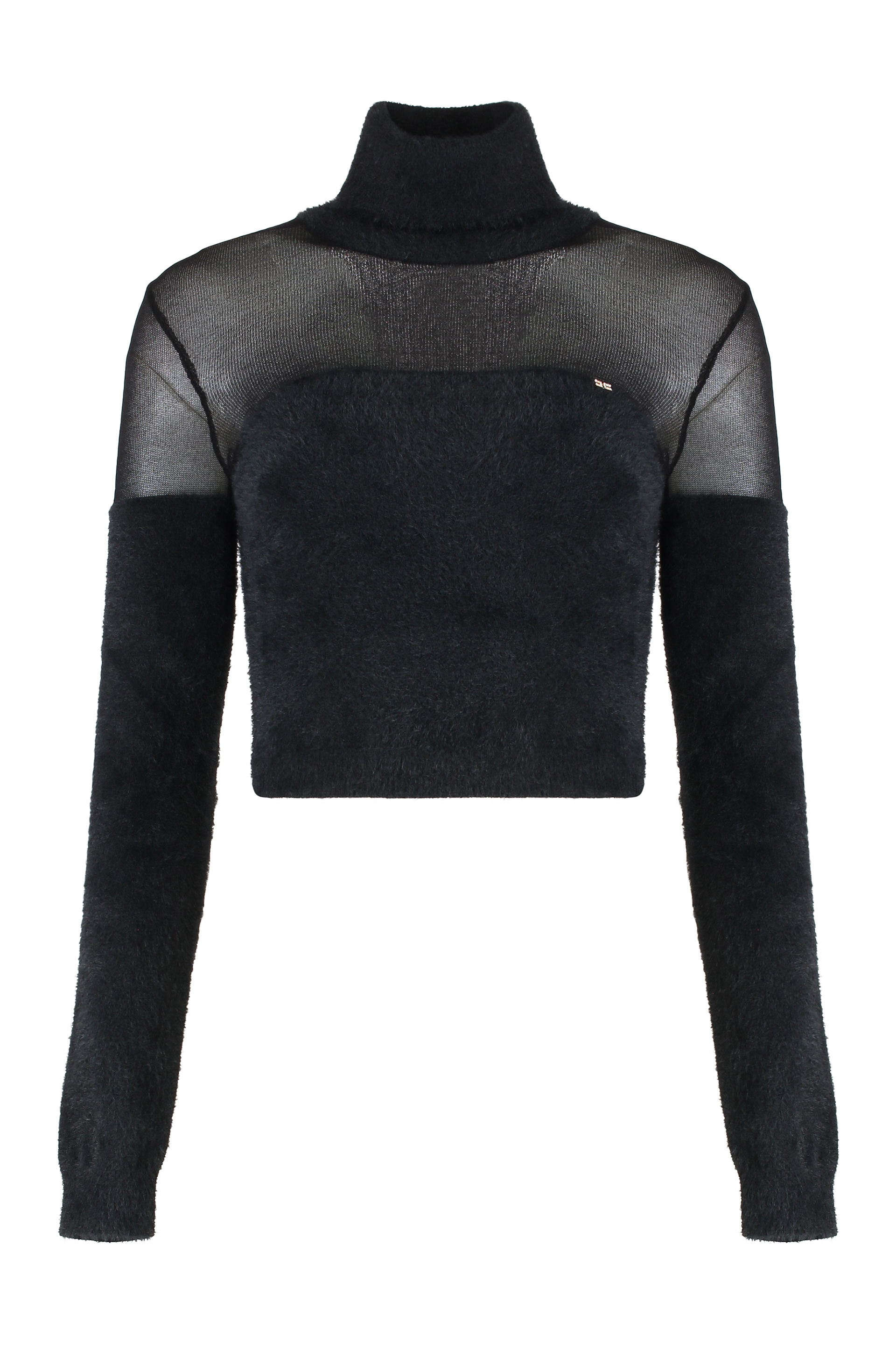 Sweater with logo jewelry
