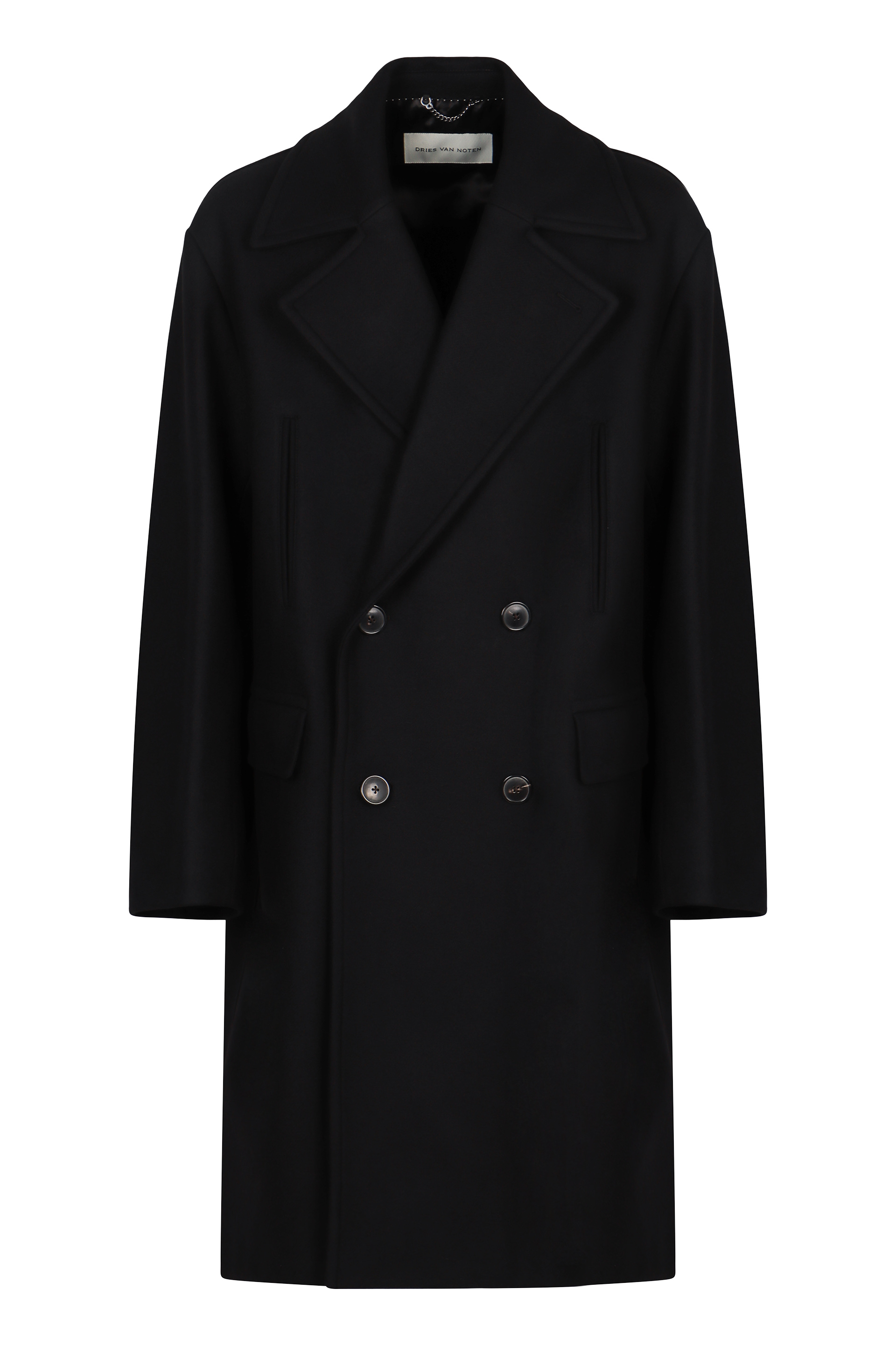 Double-breasted Racos coat in wool