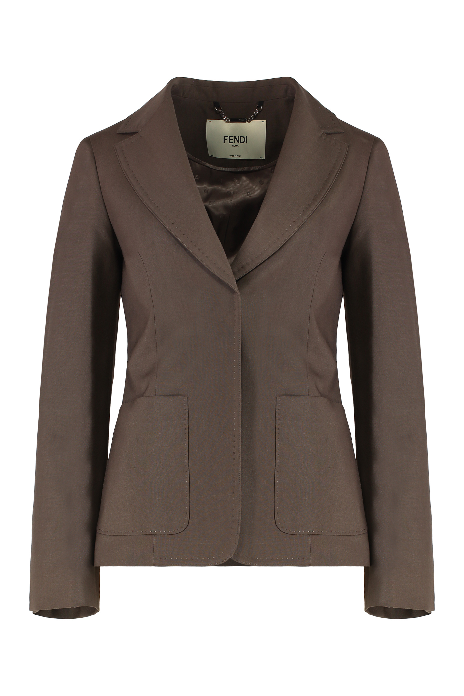 Wool-mohair blend blazer