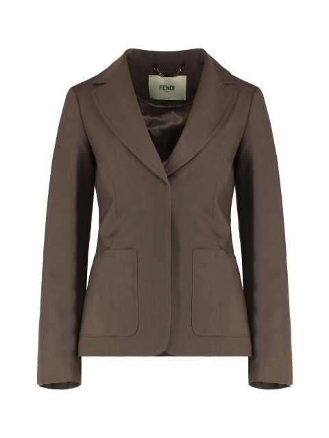 Wool-mohair blend blazer