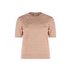 Jacquard knit t-shirt