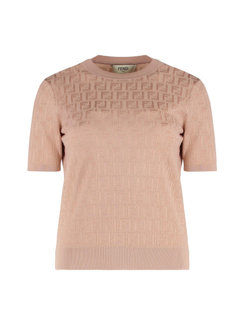 Jacquard knit t-shirt