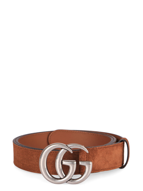 GG Marmont suede belt with metal logoed buckle