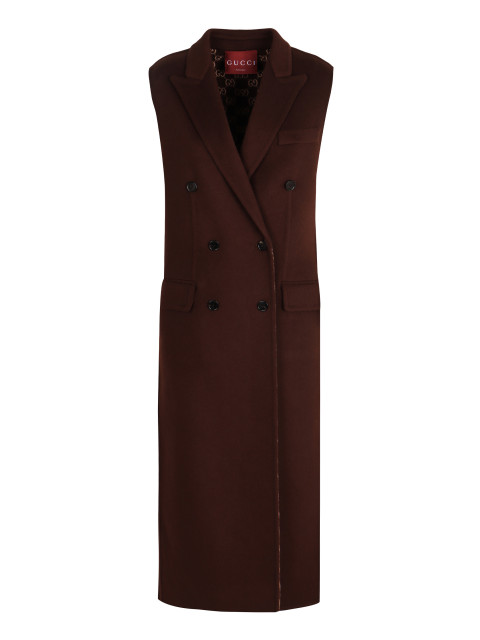 Double-breasted wool coat