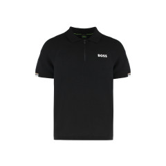 Short sleeve polo with zip
