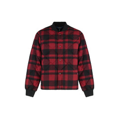 Buffalo check wool blend jacket