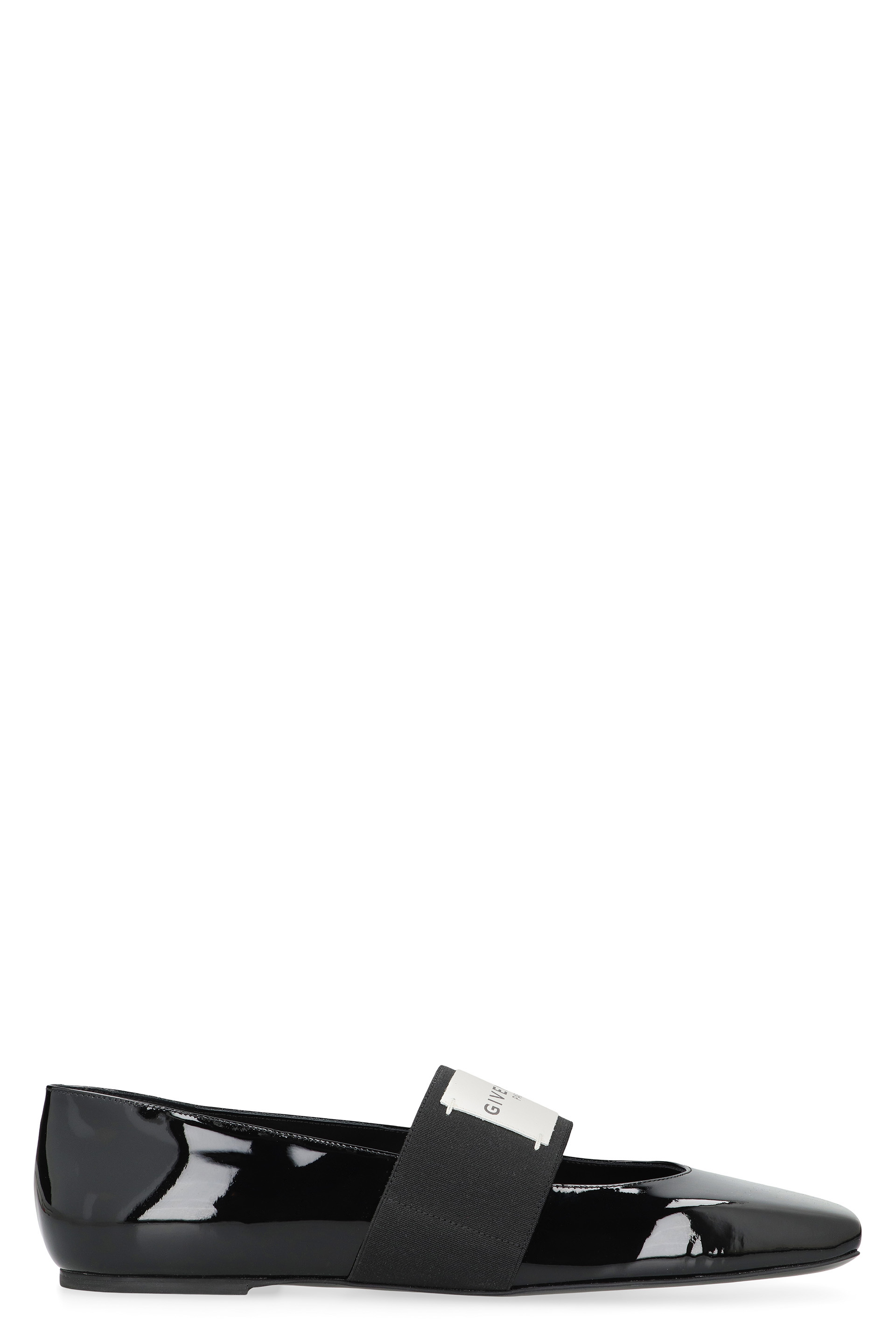 Sliced Square Ballerinas in patent leather