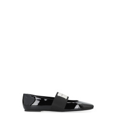 Sliced Square Ballerinas in patent leather