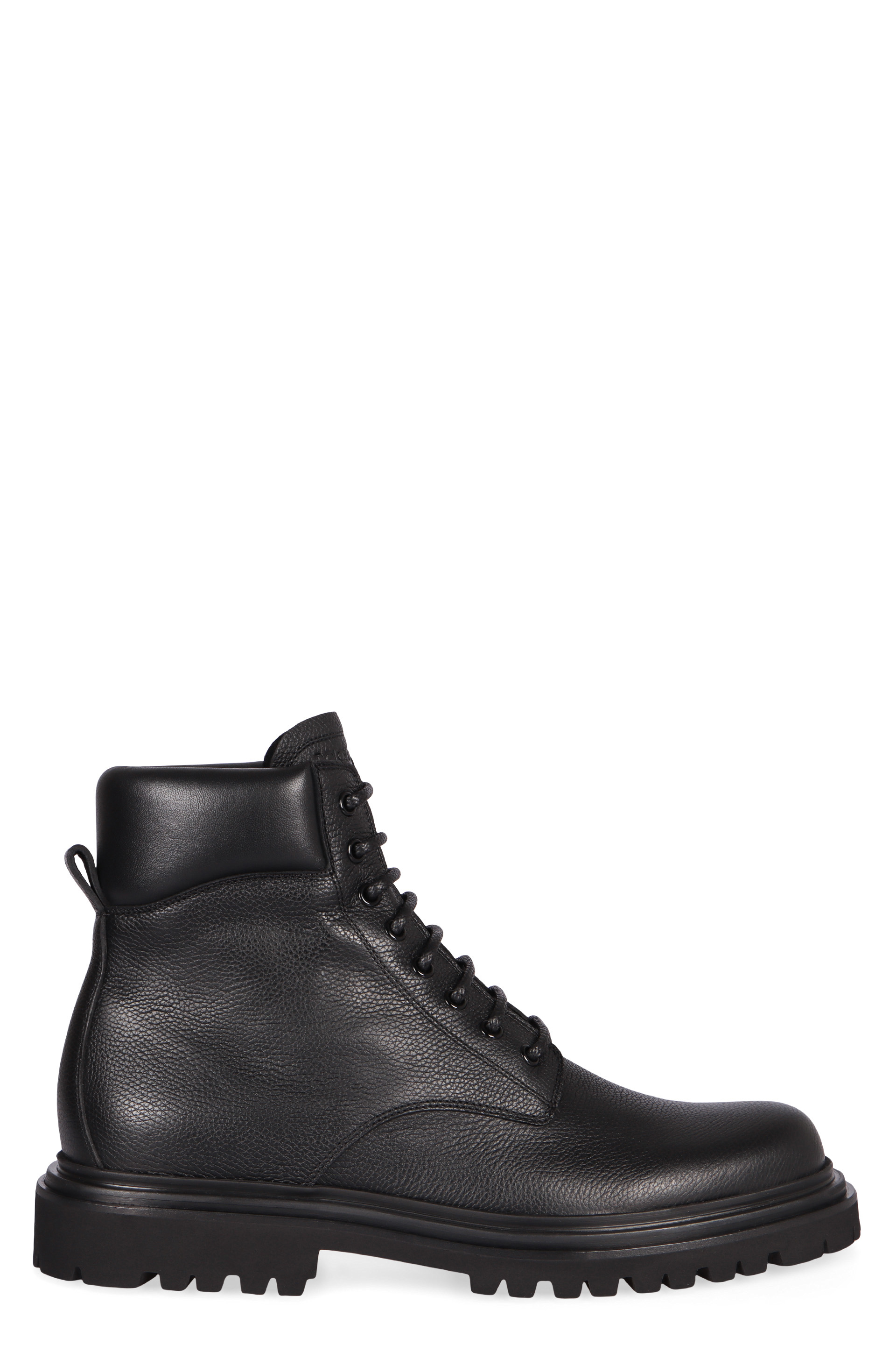 Leather lace-up boots