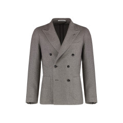 Double-breasted wool and silk jacket