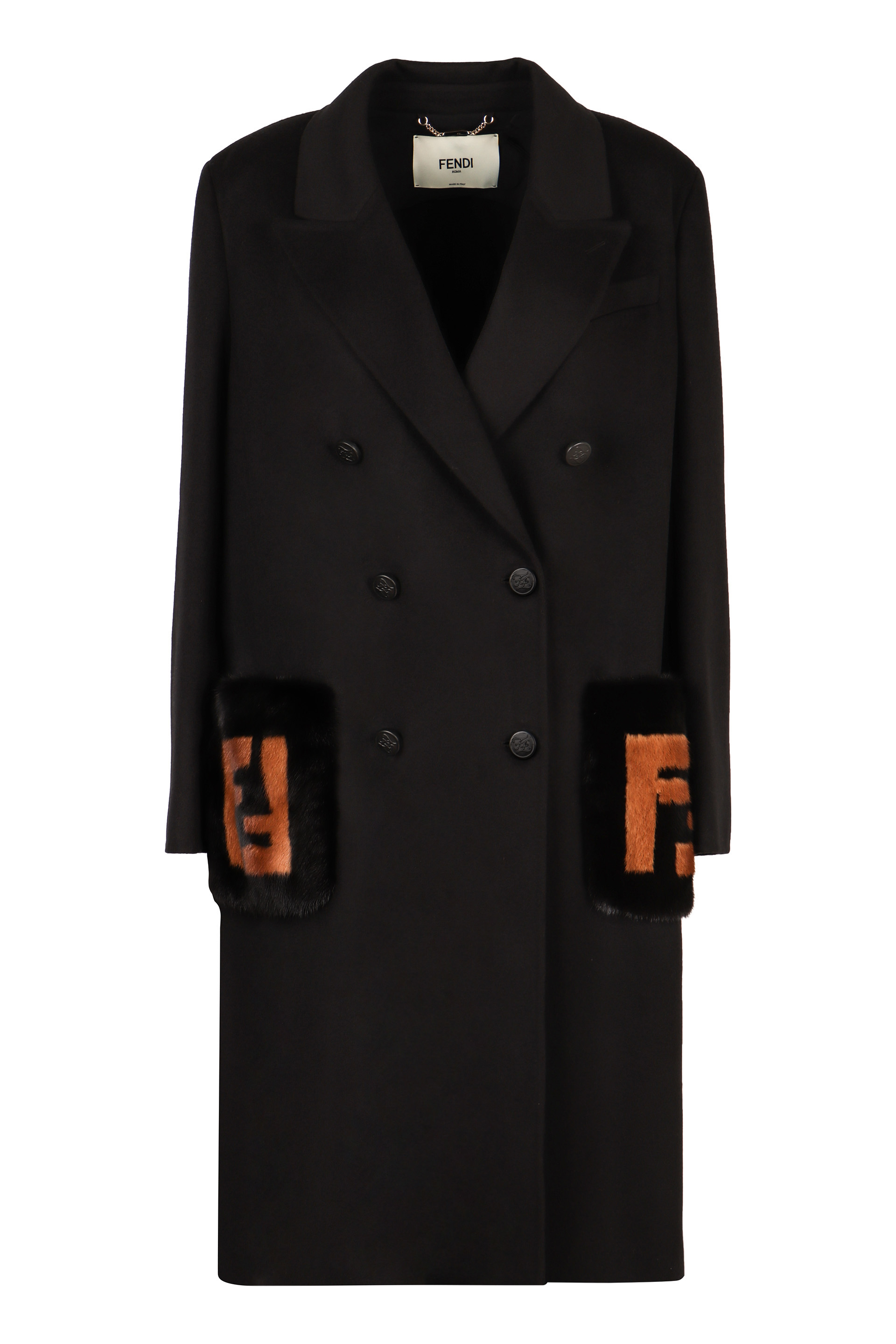 Double-breasted wool coat