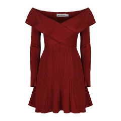 Mini knitted viscose dress