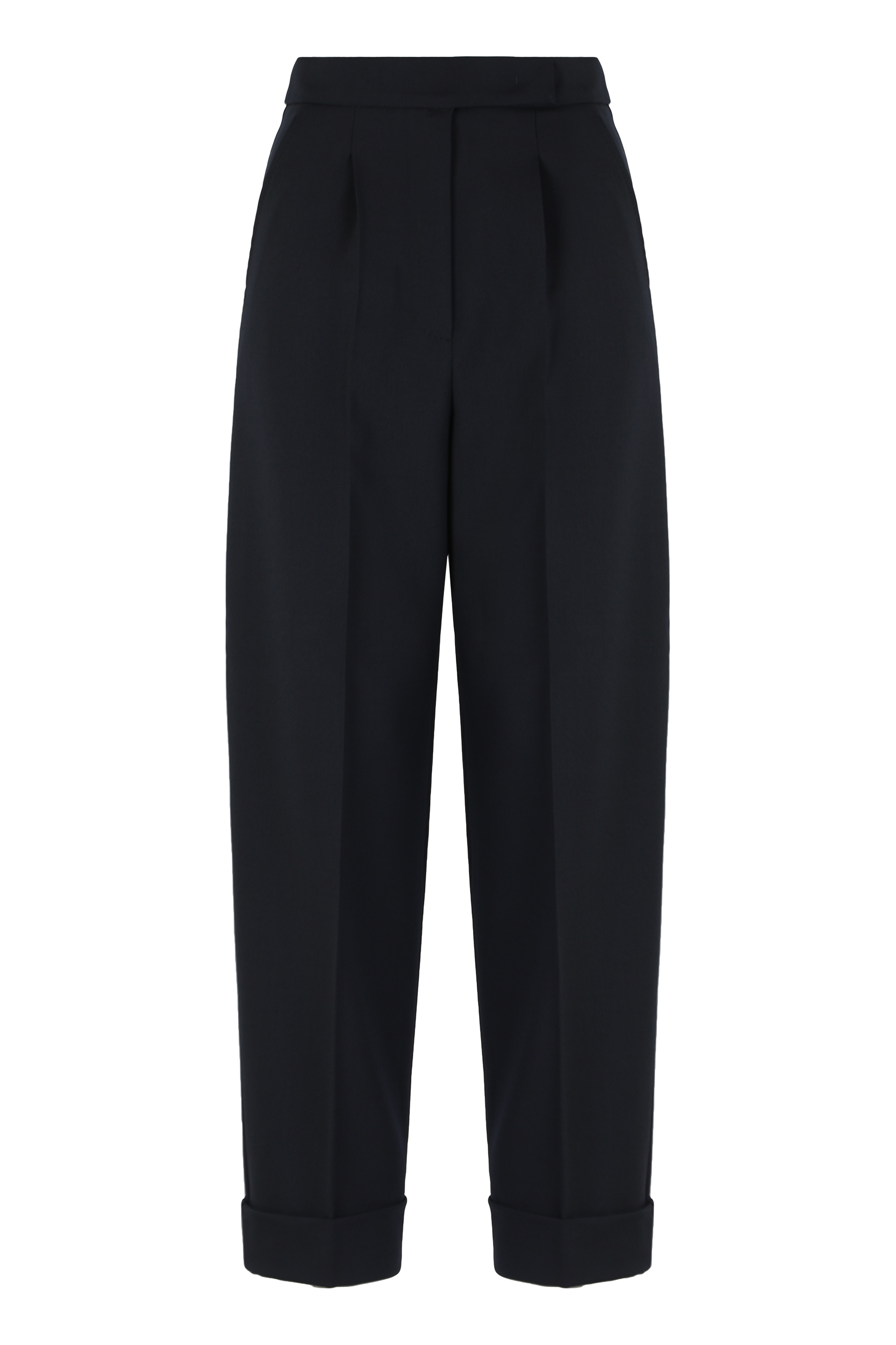 High-waisted wool pants