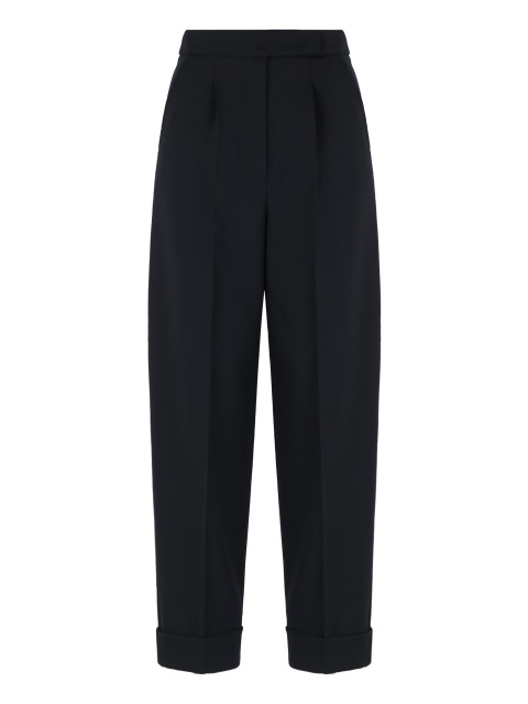 High-waisted wool pants