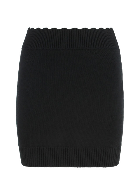Knit mini skirt made of wool and cashmere