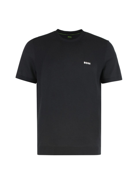 Crew neck t-shirt in cotton blend
