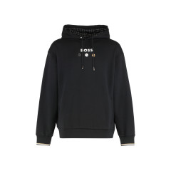 Hooded sweatshirt made of terry cotton