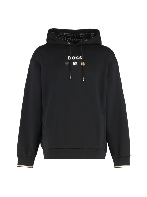 Hooded sweatshirt made of terry cotton