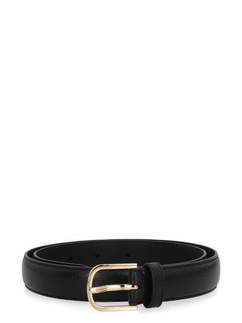 Black leather belt