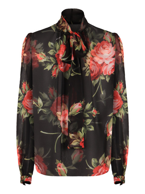 Printed chiffon blouse