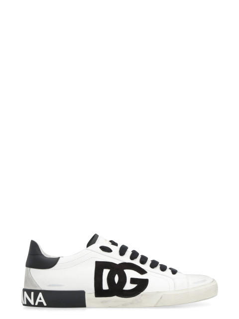 Portofino leather low-top sneakers