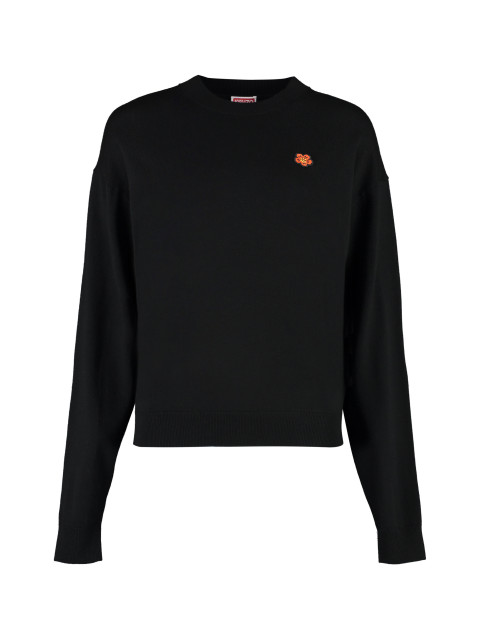 Crew-neck wool sweater