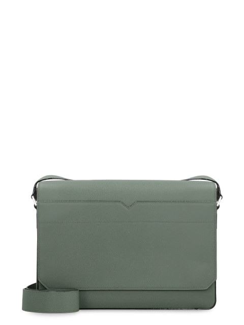 V-Line leather messenger bag