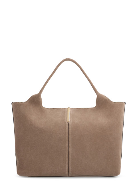 Medium-small suede shopping bag