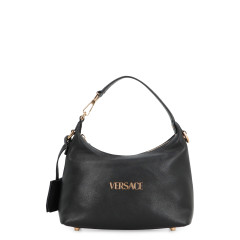 Versace Tag hobo bag in leather with embossed logo