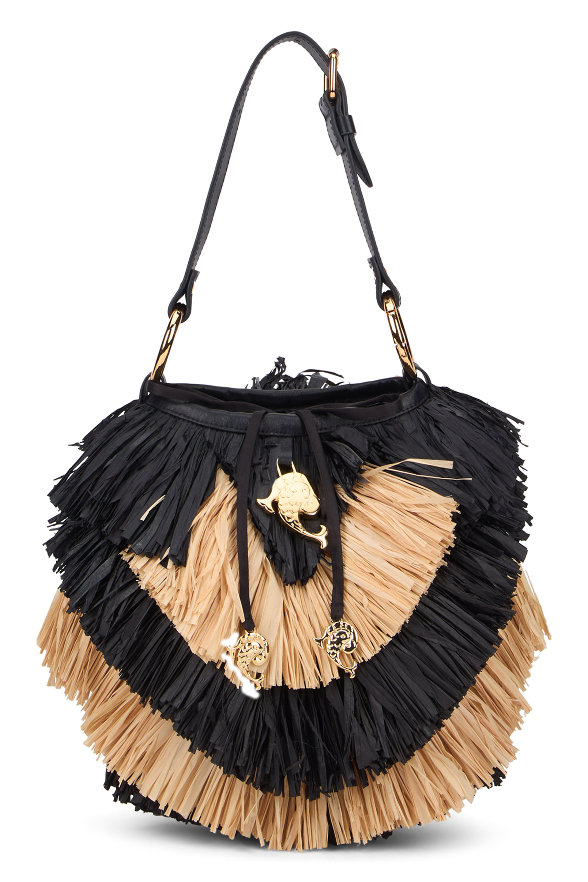 Capriccio tote bag in raffia