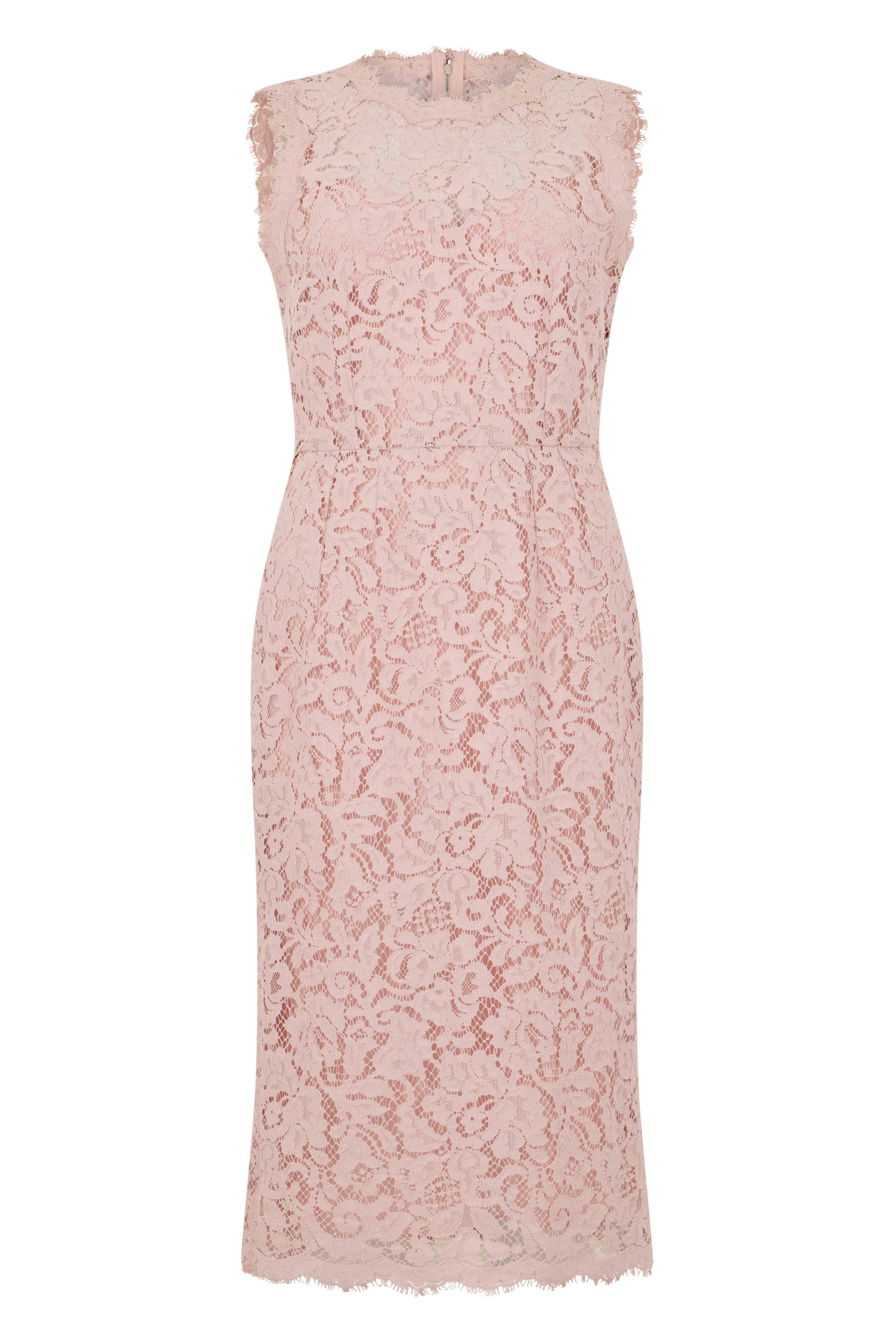 Dress in mixed lace cotton and viscose