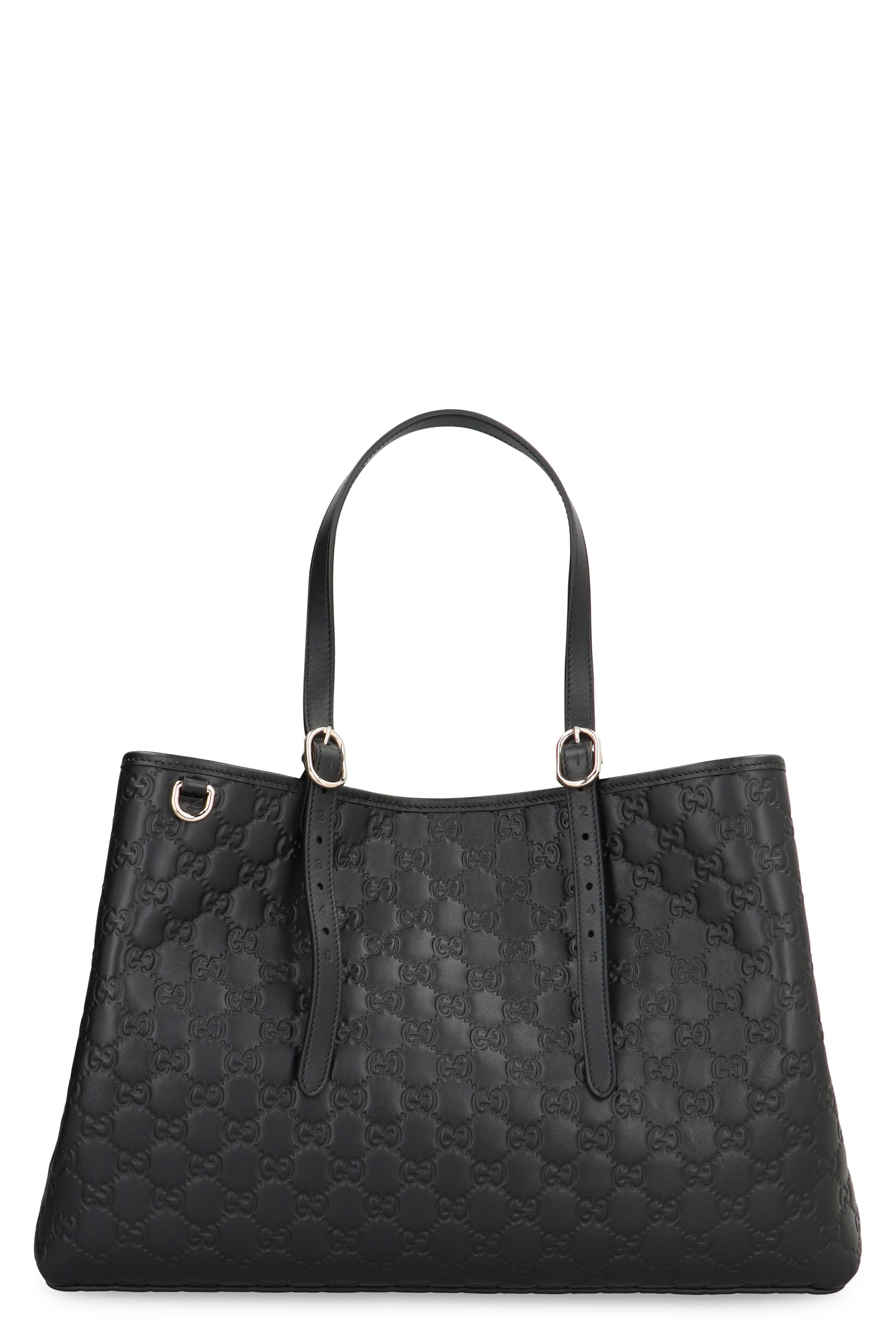 GG Emblem large leather tote