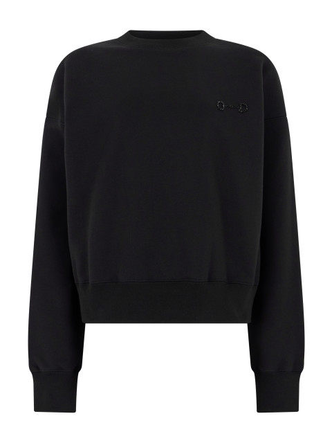 Sweatshirt in cotton jersey with embroidery