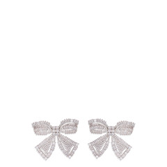 Bow earrings with crystals