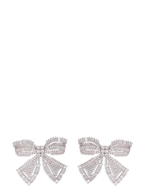 Bow earrings with crystals