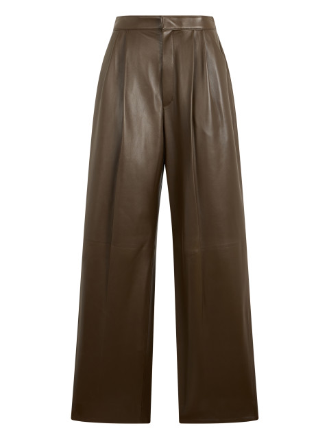 Wide Leather Pants