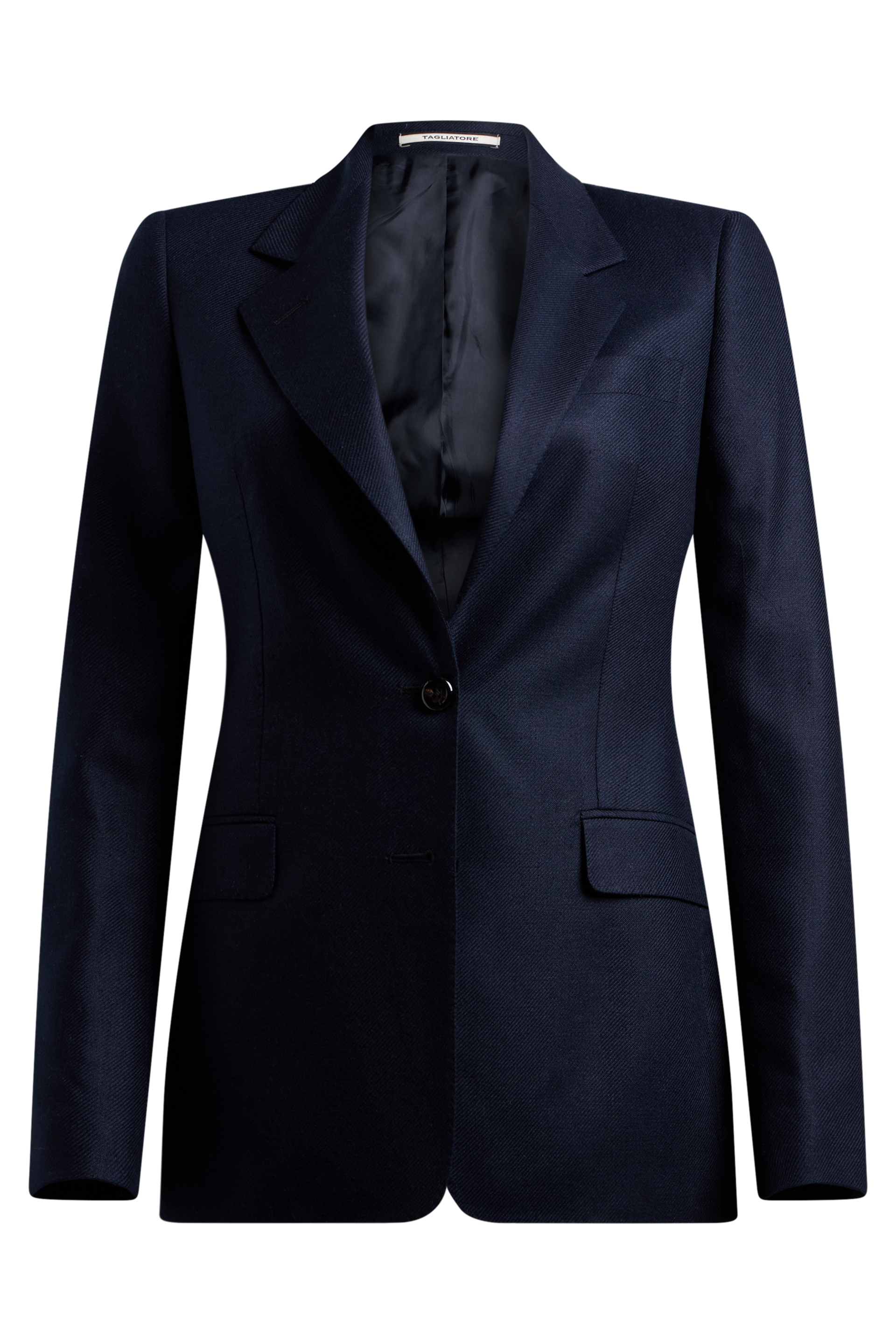 Single-breasted silk blazer