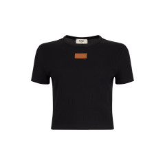 Cotton ribbed t-shirt