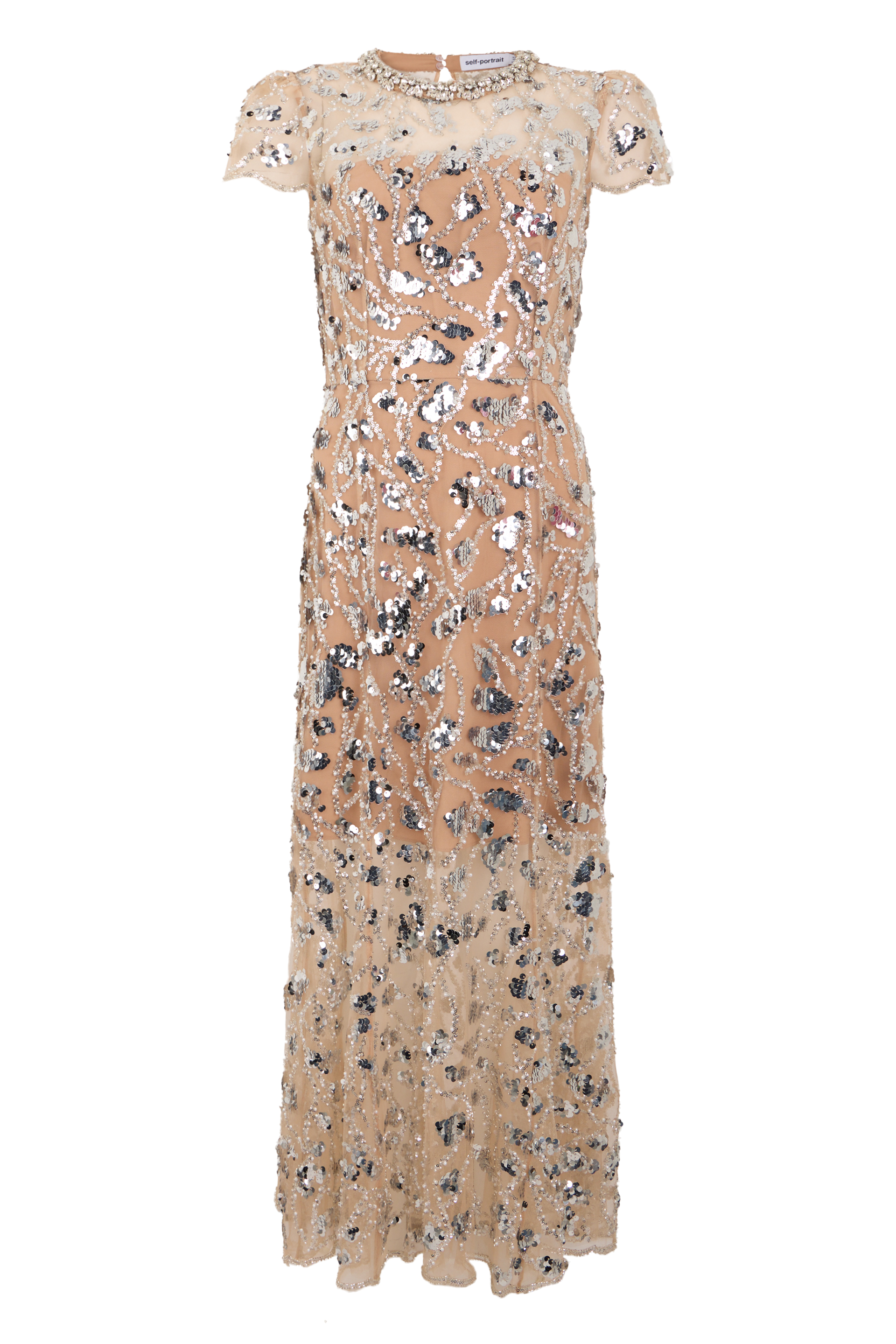 Midi dress with sequins