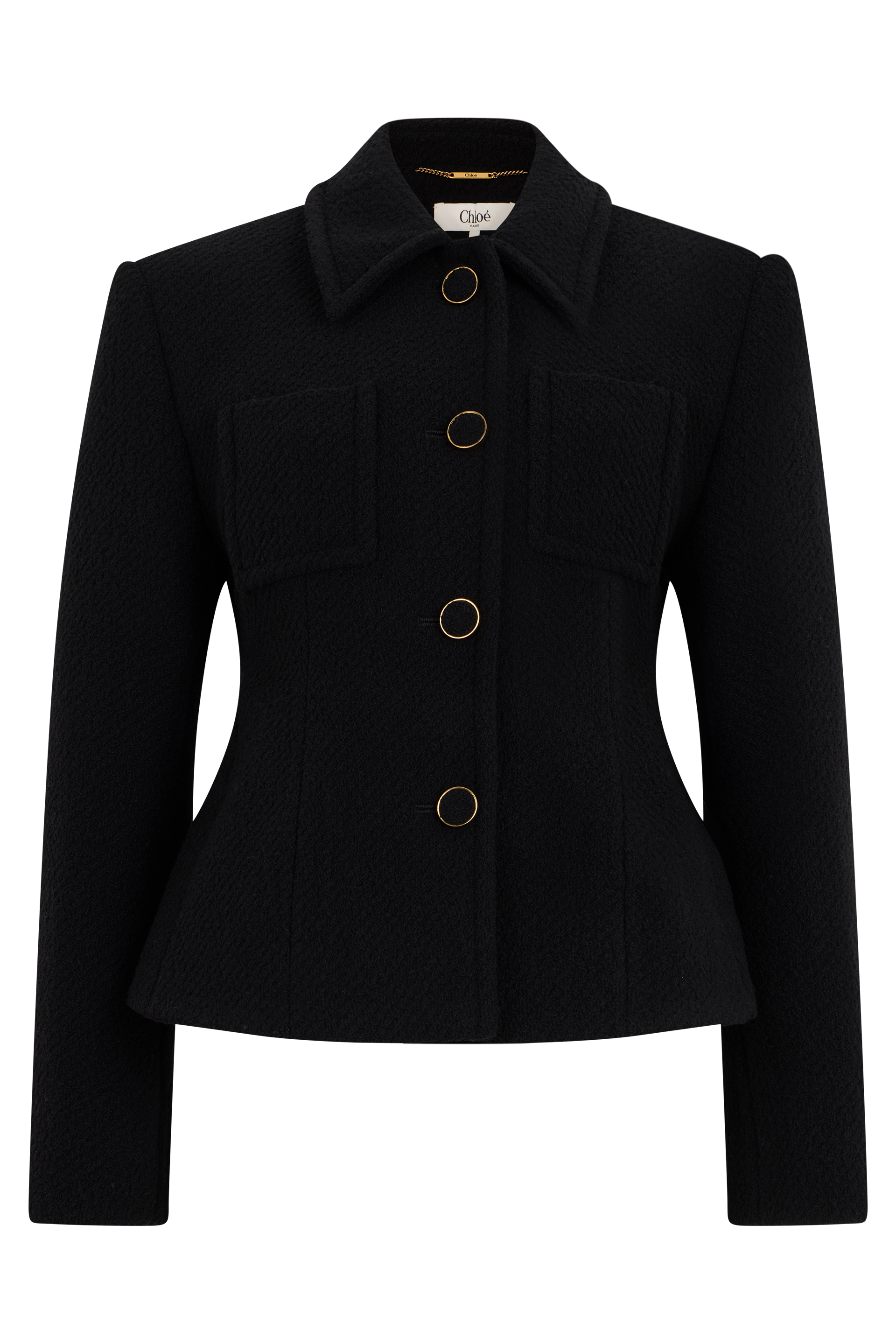 Jacket with classic collar and buttons