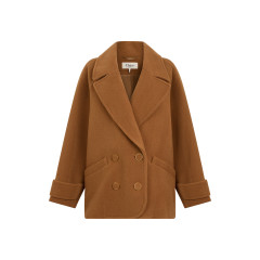 Oversized double-breasted coat