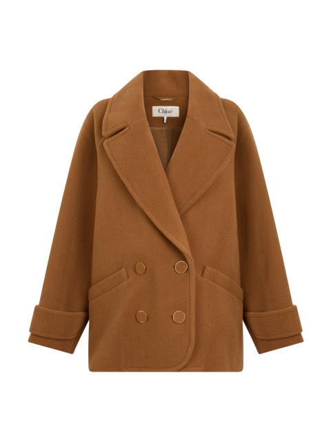 Oversized double-breasted coat